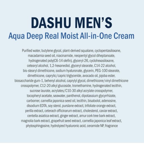 Dashu Aqua Real Moist All In One Cream Men's K-Beauty - Picture 8 of 8